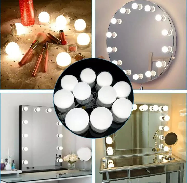 LED Vanity Mirror Fill Light – 3-Color Dimmable USB Makeup Light Bulbs - MonoTronix