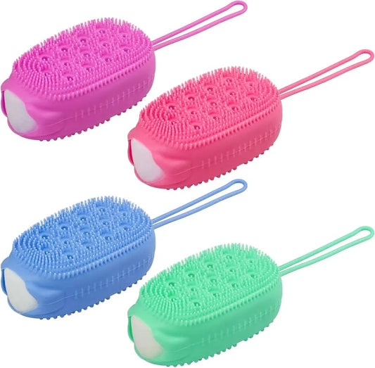 Silicone Bath Body Brush – Soft Massage & Deep Cleaning Shower Scrubber - MonoTronix