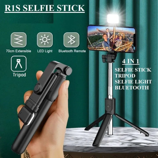 R1S Bluetooth Selfie Stick Tripod with Wireless Remote – Universal Phone Compatibility - MonoTronix