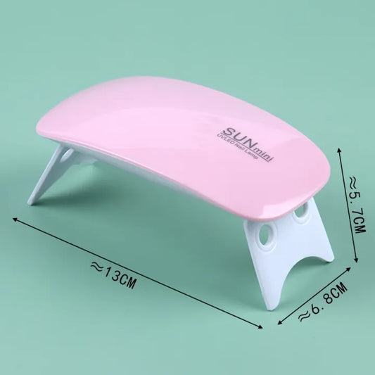 UV LED Nail Lamp 6W – Mini Nail Dryer Light with Timer | Premium Quality