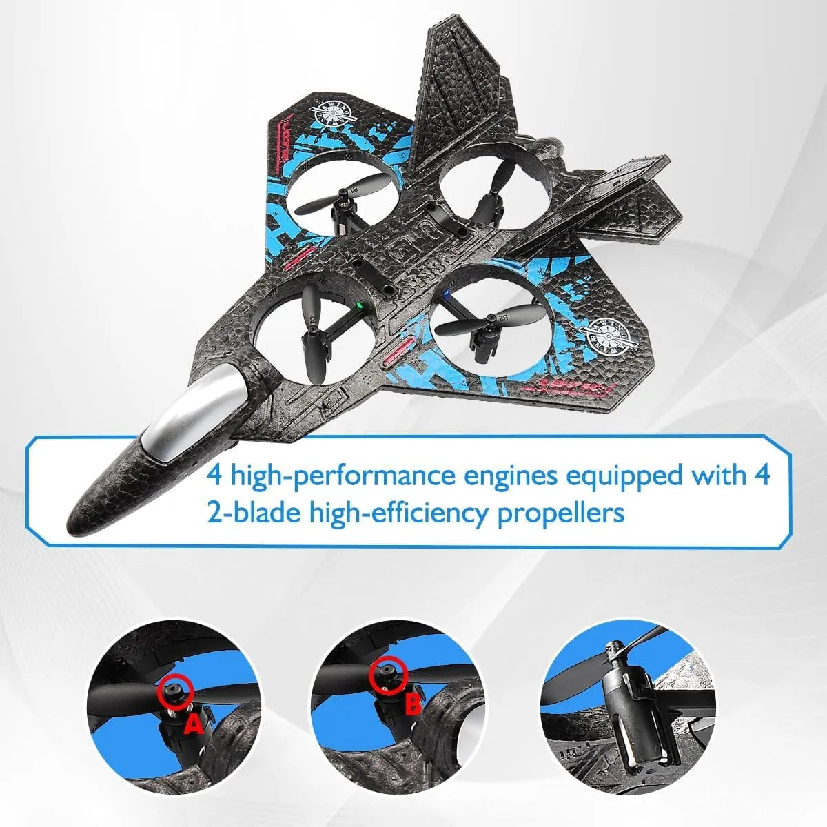 Premium RC Fighter Jet Plane – 2.4G Remote Control Aircraft with Lights
